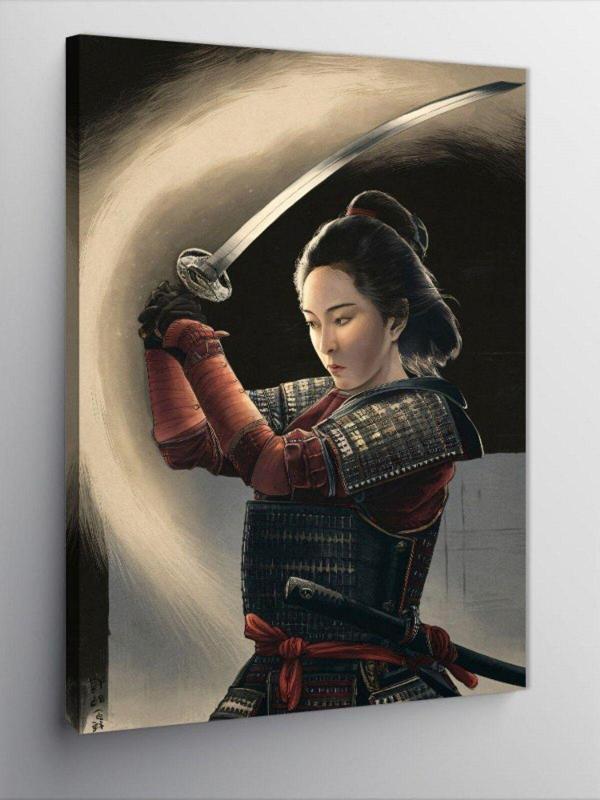 Ekart Kanvas Tablo Japon Kadın Samuray - Image 1