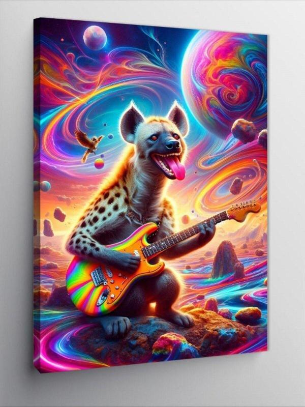Ekart Kanvas Tablo Gitar Takılan Sırtlan - Image 1