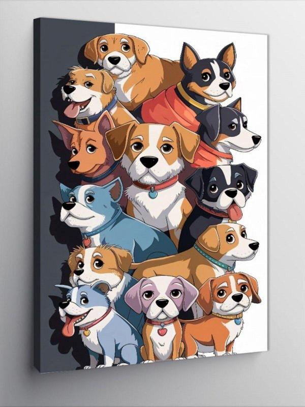 Ekart Kanvas Tablo Sevimli Köpekler - Image 1