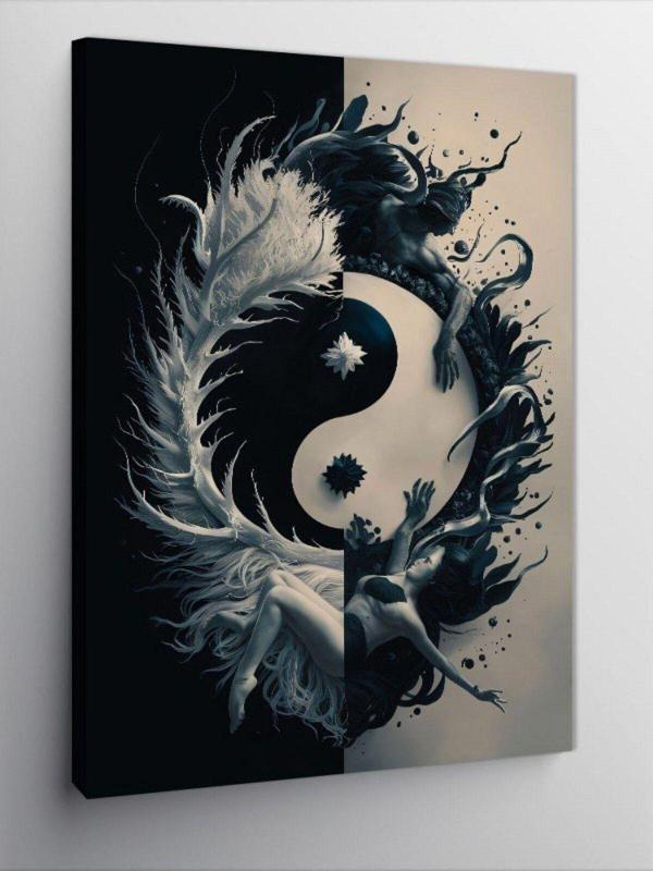 Ekart Kanvas Tablo Yin Yang Temalı - Image 1