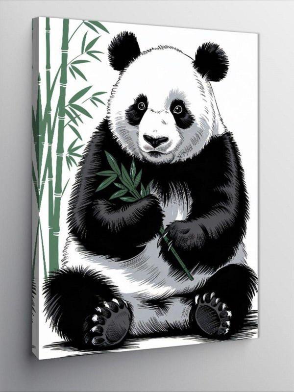 Ekart Kanvas Tablo Bambu Ve Panda - Image 1
