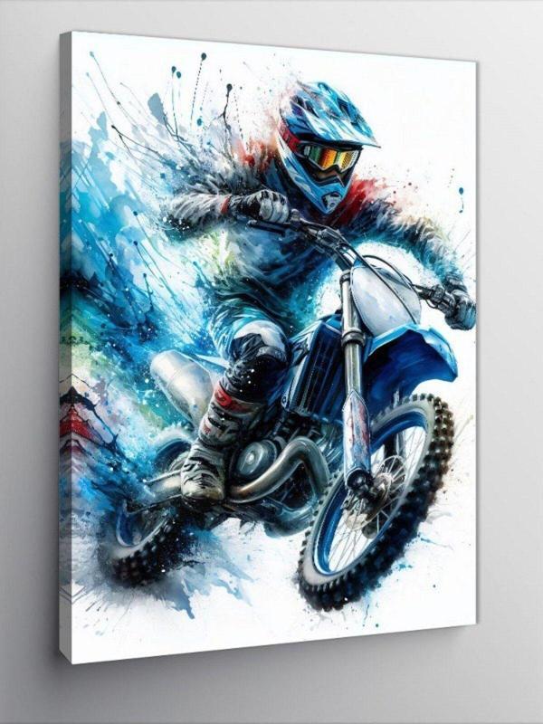 Ekart Kanvas Tablo Motocross - Image 1