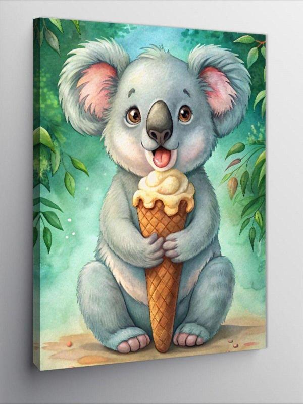 Ekart Kanvas Tablo Dondurma Koala - Image 1