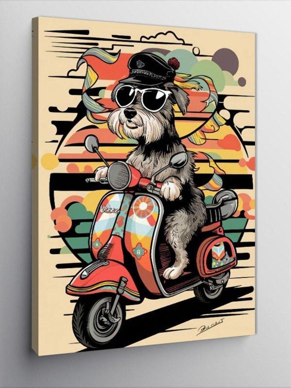 Ekart Kanvas Tablo Vespa Sürüşü - Image 1