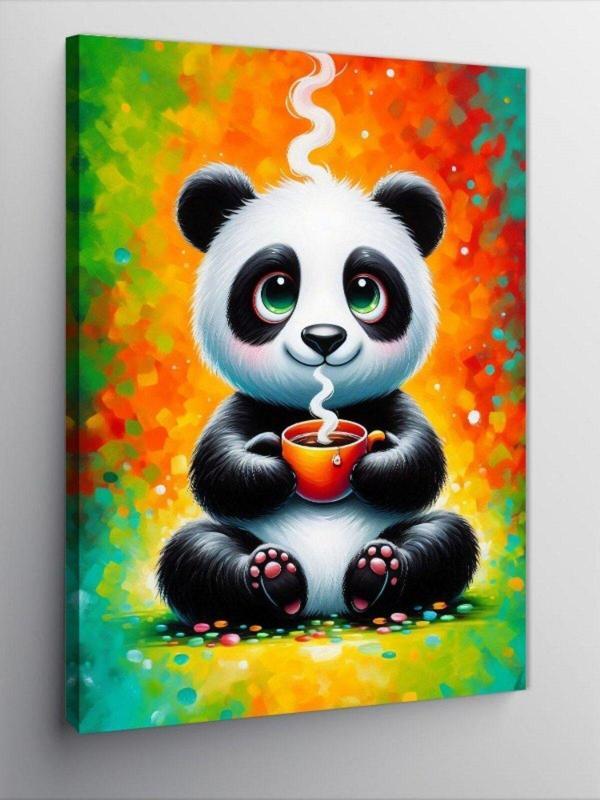 Ekart Kanvas Tablo Renkli Panda - Image 1