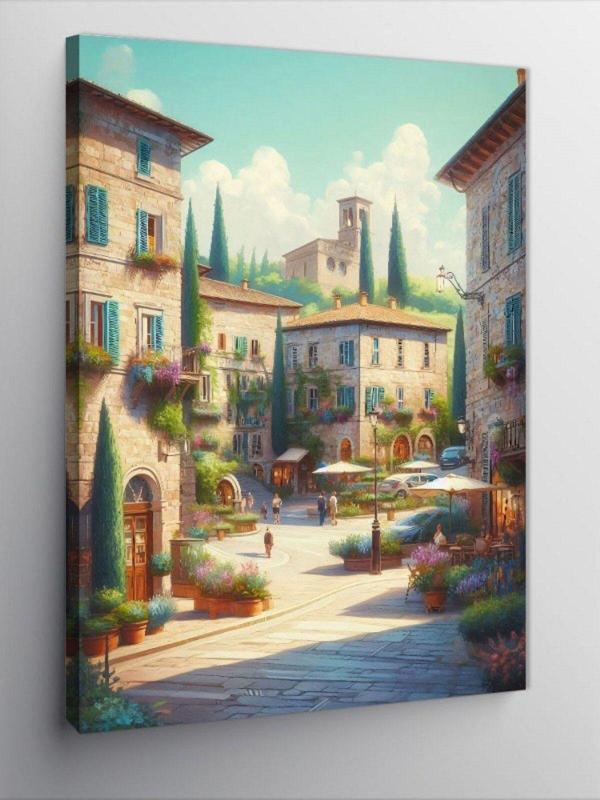 Ekart Kanvas Tablo İtalyan Köyü - Image 1