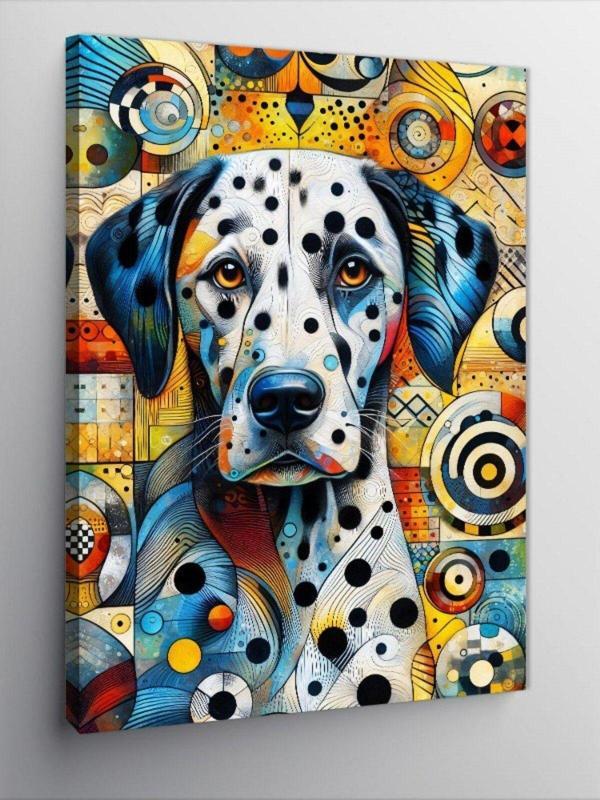 Ekart Kanvas Tablo Dalmaçyalı Desenli Köpek - Image 1