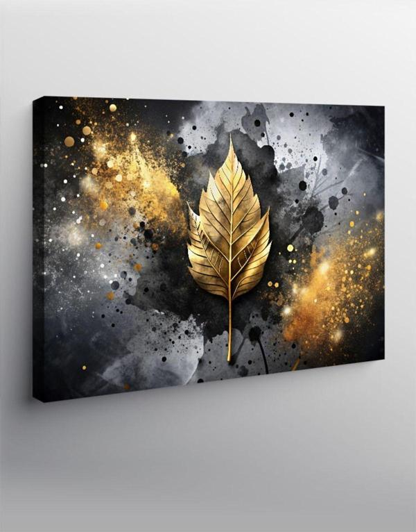 Ekart Kanvas Tablo Gold Yaprak - Image 1