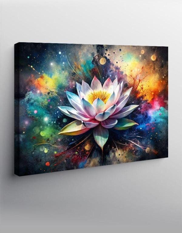 Ekart Kanvas Tablo Pembe Lotus Çiçeği - Image 1