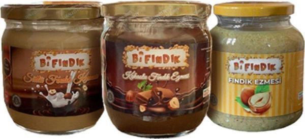 Bi Fındık Fındık Ezmesi 350G+Kakaolu Fındık Kreması 400G + Sütlü Fındık Kreması 400G - Image 1