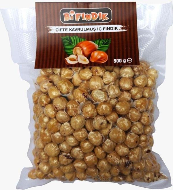 Bi Fındık Çifte Kavrulmuş Iç Fındık Iri Taneli Iri Boy Çıtır Vakumlu Paket %100 Taze Lezzetli Yeni Mahsul 500G - Image 1