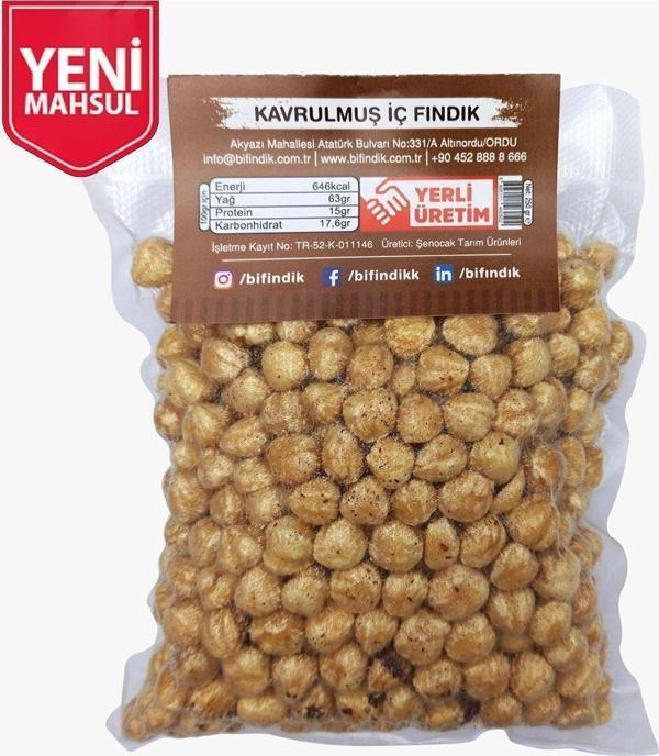 Bi Fındık Çifte Kavrulmuş İç Fındık İri Taneli İri Boy Çıtır Vakumlu Paket %100 Taze Lezzetli Yeni Mahsul 500G - Image 1