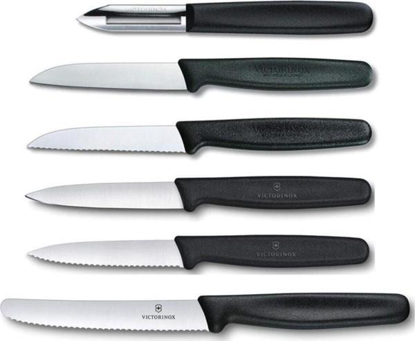 Victorinox 6 Parça Soyma Bıçak Seti Ve Soyacak Siyah 5.1113.6 - Image 1