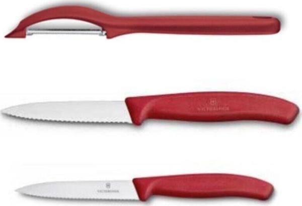 Victorinox Soyacak Ve Soyma Bıçak Seti Kırmızı Set2 - Image 1