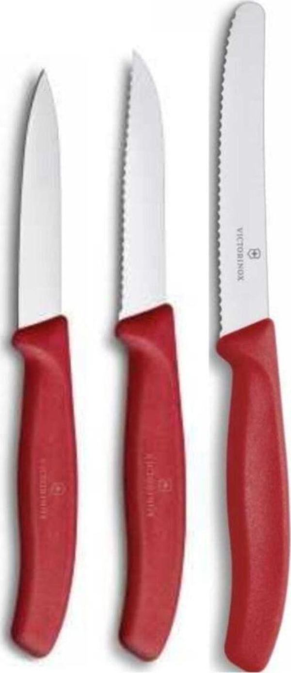 Victorinox Swiss Classic 3 Parça Soyma Bıçak Seti Kırmızı 6.7113.3 - Image 1