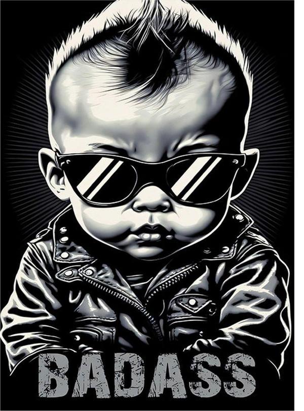Ekart Hip Hop Badass Bebek Mdf poster 25 cm x 35 cm - Image 1