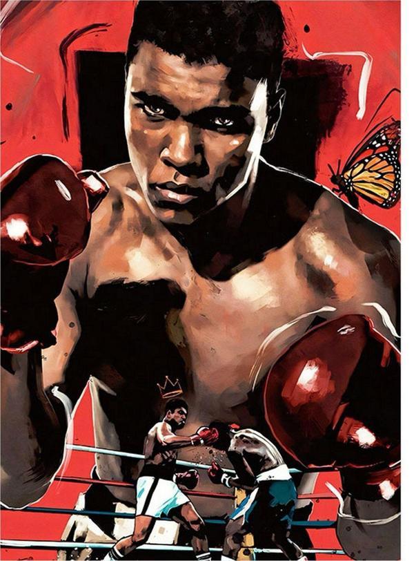 Ekart Muhammed Ali Boksör Model Mdf tablo 25 cm x 35 cm - Image 1