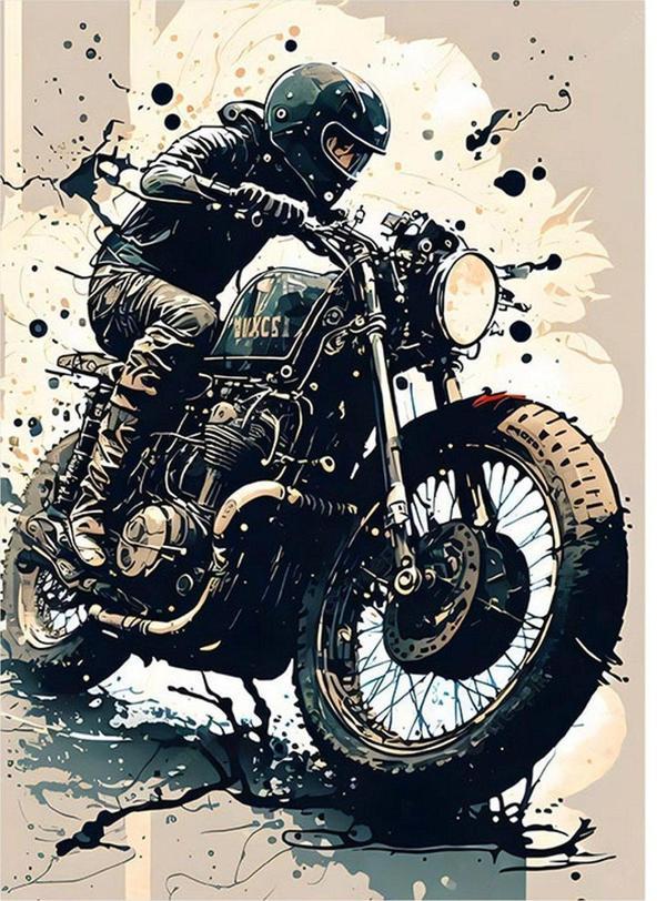 Ekart Motosiklet Tutkusu Mdf poster 25 cm x 35 cm - Image 1