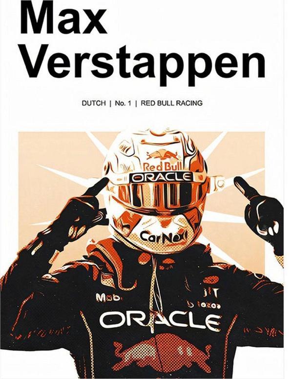 Ekart Max Verstappen Formula 1 Mdf Tablo 35 cm x 50 cm - Image 1
