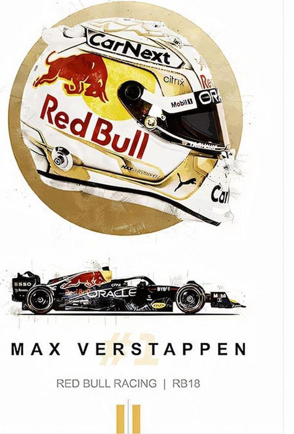 Ekart Max Verstappen Formula 1  Dekoratif Mdf Tablo 35 cm x 50 cm - Image 1