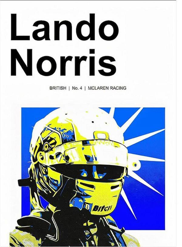 Ekart Formula 1 Lando Norris Dekoratif Mdf Tablo 35 cm x 50 cm - Image 1