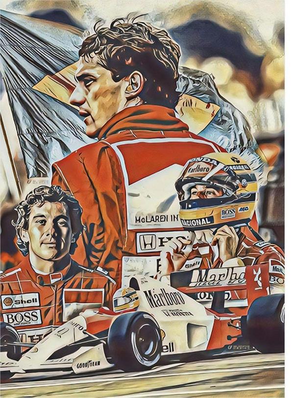 Ekart Ayrton Senna Formula 1 Mdf Tablo 25 cm x 35 cm - Image 1