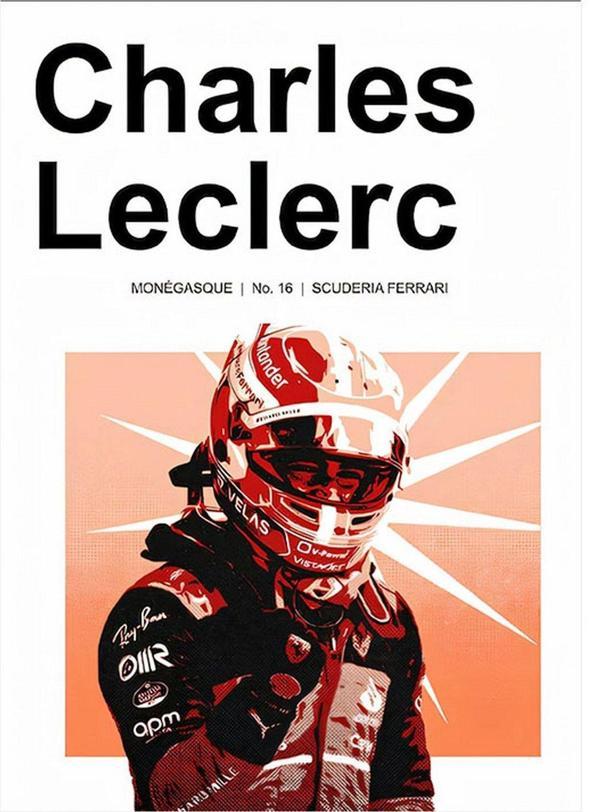 Ekart Charles Leclerc Formula 1 Desenli Mdf Tablo 50 cm x 70 cm - Image 1