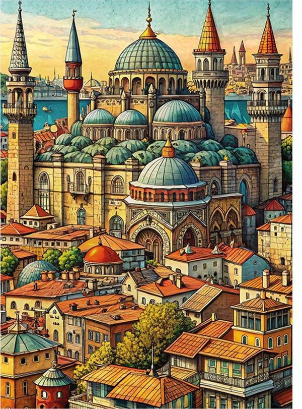 Ekart Cami Ve Şehir Modern Mdf Tablo 25 cm x 35 cm - Image 1