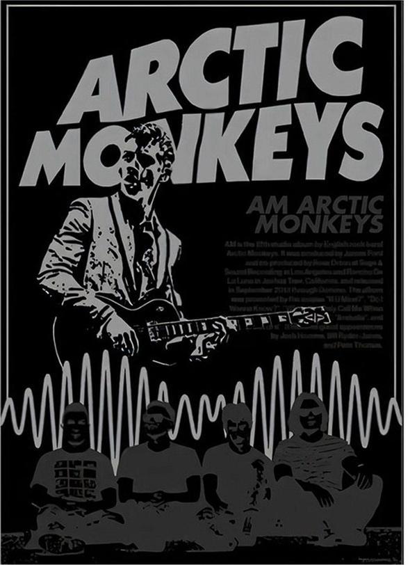 Ekart Arctic Monkeys Model Mdf tablo 35 cm x 50 cm - Image 1
