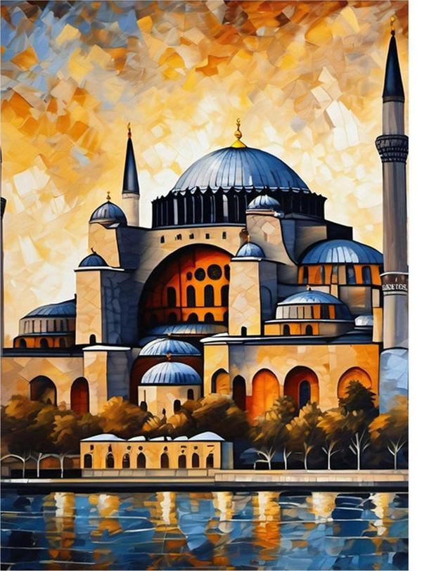 Ekart İstanbul Ayasofya Hediyelik Mdf Tablo 35 cm x 50 cm - Image 1