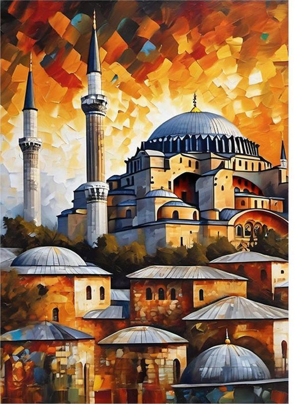Ekart Ayasofya Cami Dekoratif Mdf Tablo 50 cm x 70 cm - Image 1