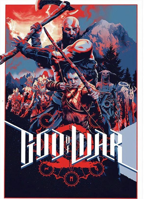 Ekart God Of War Dekoratif Mdf Tablo 35 cm x 50 cm - Image 1