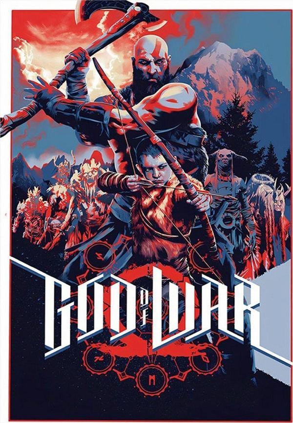 Ekart God Of War Dekoratif Mdf Tablo 50 cm x 70 cm - Image 1