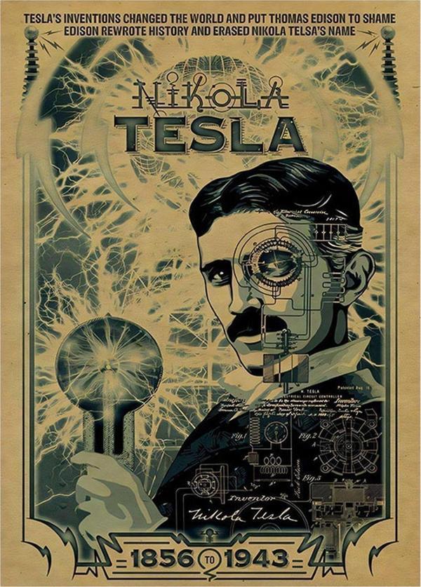 Ekart Nikola Tesla Model Mdf tablo 50 cm x 70 cm - Image 1