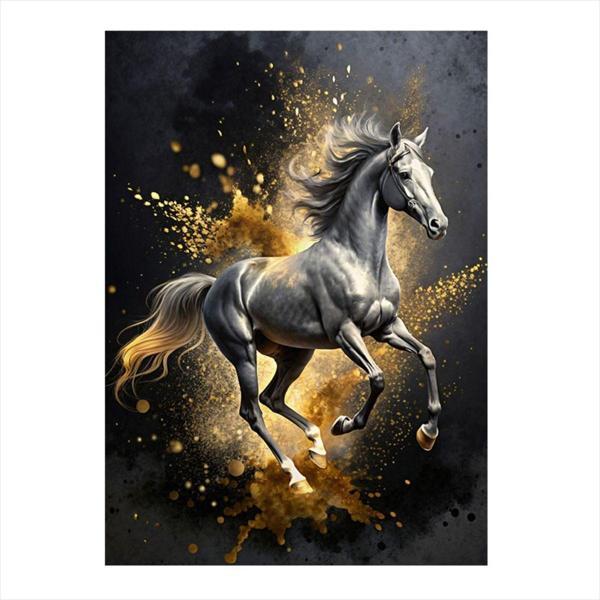 Ekart Beyaz At Modern Mdf Tablo 50 cm x 70 cm - Image 1