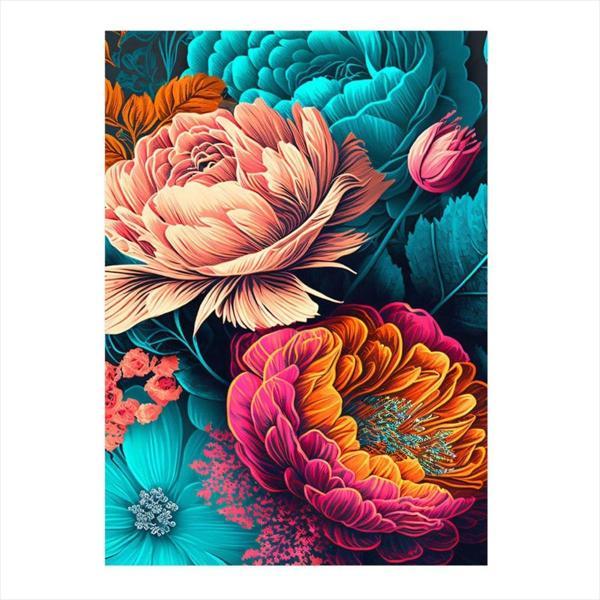 Ekart Renkli Çiçekler Mdf poster 35 cm x 50 cm - Image 1