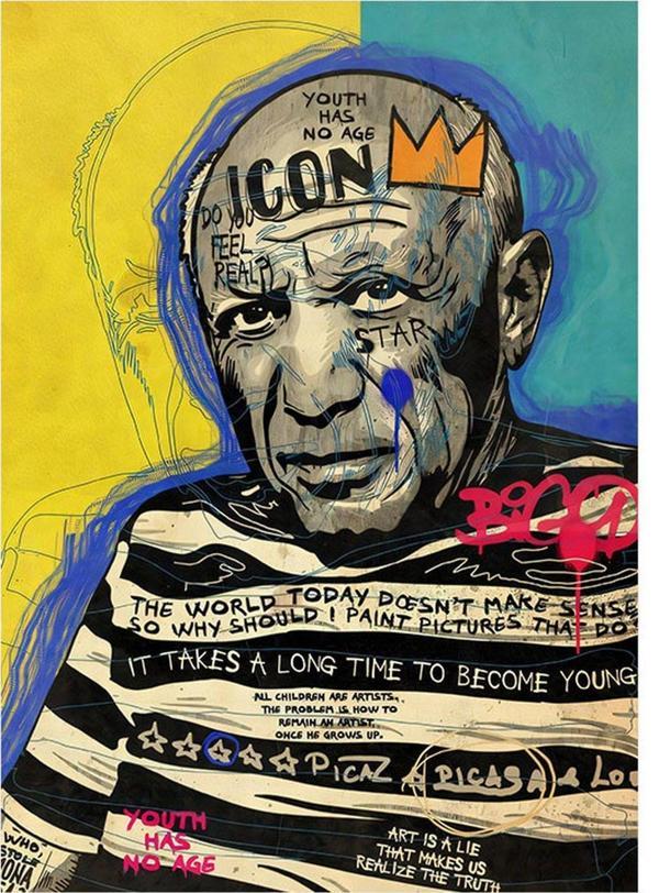 Ekart Pop Art Picasso Mdf Poster 35 cm x 50 cm - Image 1
