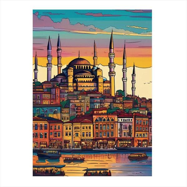 Ekart İstanbul Tasarım Mdf Tablo 50 cm x 70 cm - Image 1