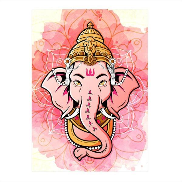 Ekart Pembe Ganesha Model Mdf tablo 35 cm x 50 cm - Image 1