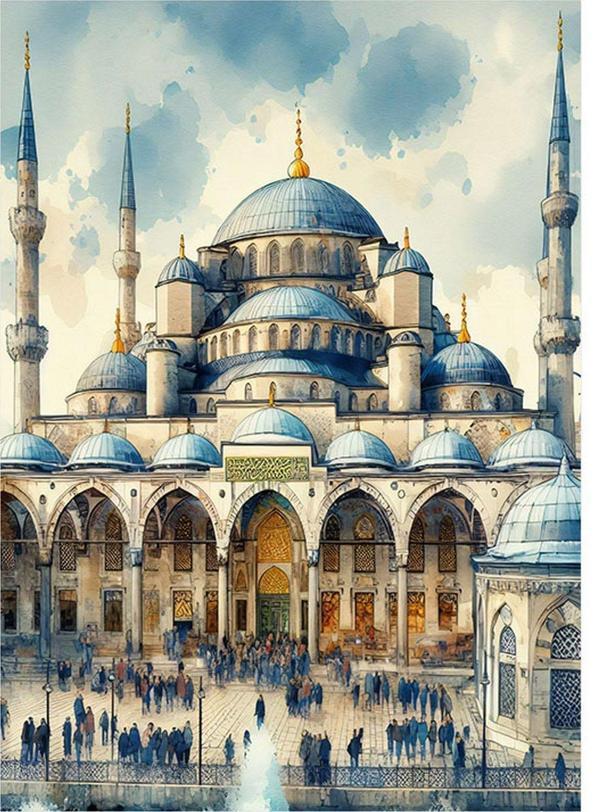 Ekart Sultanahmet Camii Hediyelik Mdf Tablo 50 cm x 70 cm - Image 1