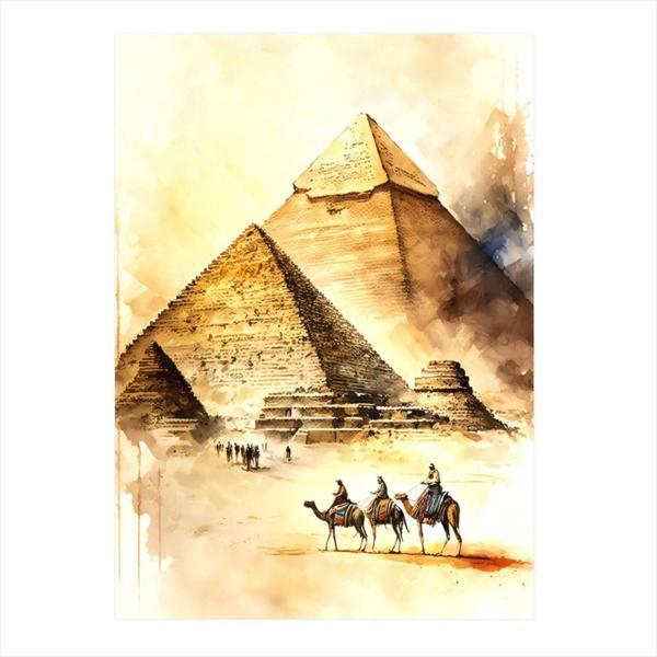 Ekart Mısır Piramitleri Dekoratif Mdf Tablo 50 cm x 70 cm - Image 1