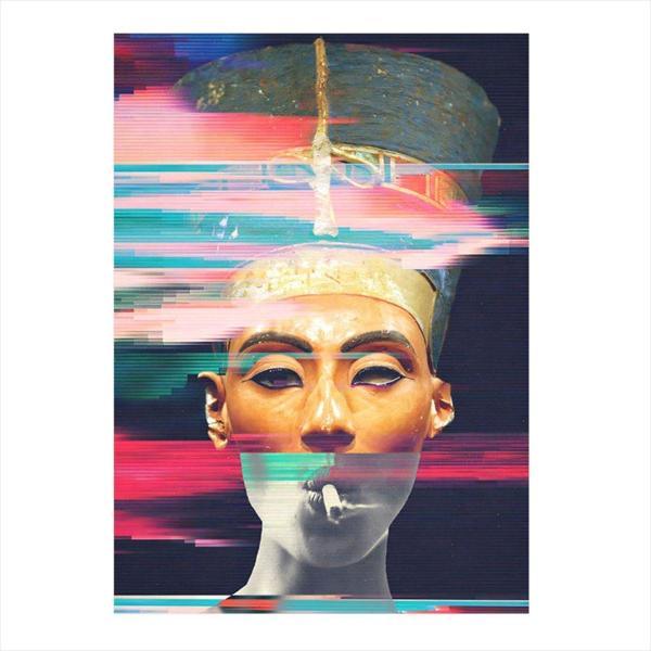 Ekart Sigara İçen Nefertiti Art Mdf Poster 50 cm x 70 cm - Image 1
