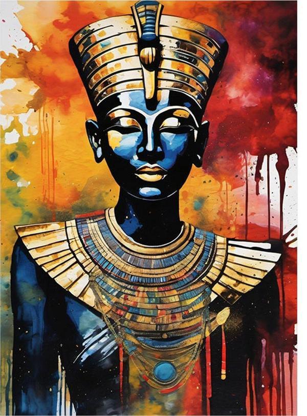Ekart Mısır Firavunu Art Mdf Tablo 50 cm x 70 cm - Image 1