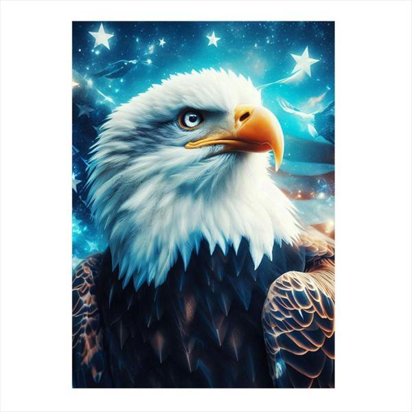 Ekart Beyaz Başlı Kara Kartal Modern Mdf Tablo 50 cm x 70 cm - Image 1