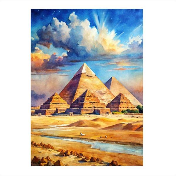 Ekart Mısır Piramitleri Tasarım Mdf Tablo 50 cm x 70 cm - Image 1