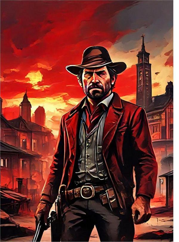Ekart Red Dead Redemption 2 Hediyelik Mdf Tablo 35 cm x 50 cm - Image 1