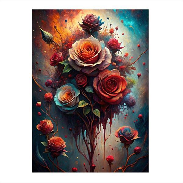 Ekart Renkli Çiçekler Art Mdf Poster 35 cm x 50 cm - Image 1