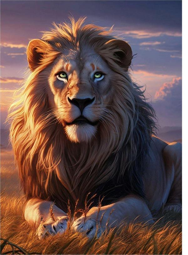 Ekart Erkek Aslan Art Mdf Tablo 35 cm x 50 cm - Image 1