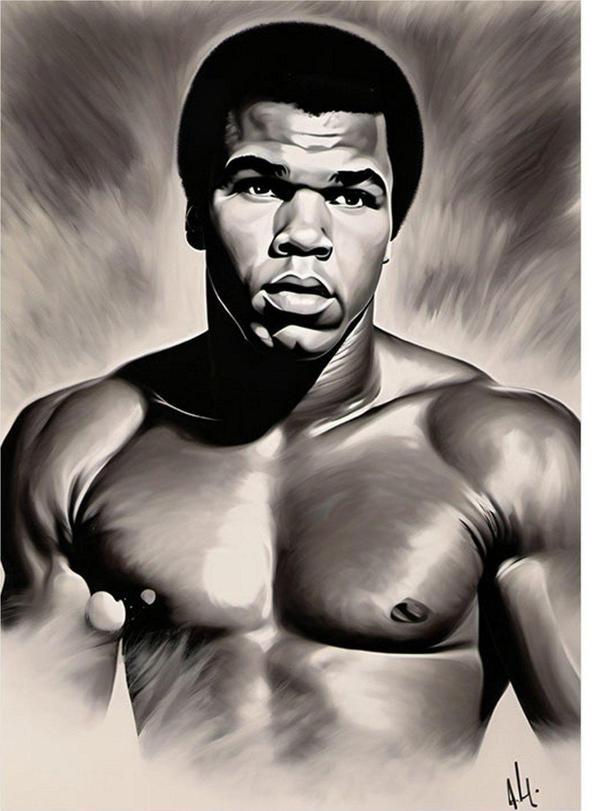 Ekart Boksör Muhammed Ali Tasarım Mdf Tablo 50 cm x 70 cm - Image 1