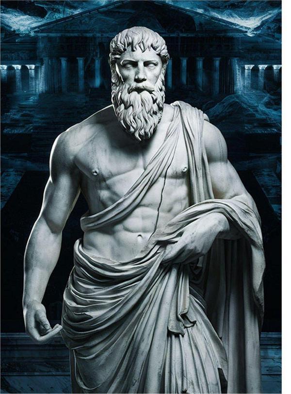 Ekart Zeus Heykeli Model Mdf tablo 35 cm x 50 cm - Image 1